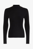 Varley Clothing Wilshire Mock Neck Knit Style VAR2332-BLCK in Black; 