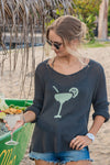 Wooden Ships Margarita V Cotton Style K50C2w810 in Bold Ink Mojito;Wooden Ships Margarita Sweater; 