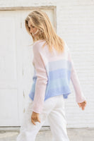 Wooden Ships Sunset Scape Crew Style K54C2W441 in Pink Whimsey; Sunset Sweater; Spring/Summer Sweater; Wooden Ships Sunset Sweater