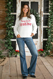 Wooden ships Feeling Festive Crew Neck Sweater Style K53Y2W175 in Pure Snow and Ginger;Christmas Sweater; Christmas Sweater; Holiday Sweater