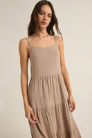 Z Supply Clothing Anna Midi Dress Style ZD242345 WSD in Warm Sands; 