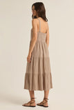 Z Supply Clothing Anna Midi Dress Style ZD242345 WSD in Warm Sands; 