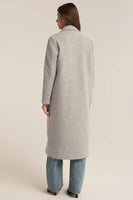 Z Supply Clothing Conway Plush Coat Style ZJ243137 CLH in Classic Heather Grey; Mid-Length Coat; Heather Grey Mid Length Fall Coat;  Grey Car Coat