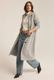 Z Supply Clothing Conway Plush Coat Style ZJ243137 CLH in Classic Heather Grey; Mid-Length Coat; Heather Grey Mid Length Fall Coat;  Grey Car Coat