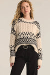 Z Supply Clothing Garland Fairisle Sweater STyle ZW244270 SSA in sea salt;Fairisle Sweater; 