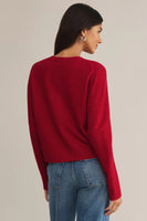 Z Supply Clothing Outlook Cardigan Style ZW244484 HAU in Haute Red; Red Button Front Sweater