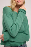 Z Supply Clothing ZW243809 BGN in Botanical Green; 100% Cotton Mid-weight spring sweater