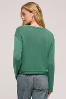 Z Supply Clothing ZW243809 BGN in Botanical Green; 100% Cotton Mid-weight spring sweater