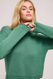 Z Supply Clothing ZW243809 BGN in Botanical Green; 100% Cotton Mid-weight spring sweater