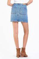 Dear John Denim QUINN SUPER HIGH RISE SKIRT Style DKM81B130BWD in BEACHWOOD;Denim Mini Skirt;High Rise Denim Mini Skirt;Dear John Denim High Rise Denim Mini Skirt; 