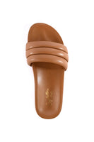 Seychelles Footwear Low Key Leather Style Number LOWKEY-9SL12BF in Tan;Women's Summer Slide Sandal;Women's Tan Flat Slide;Women's Tan Leather Flat Slide Sandal;Women's Online Clothing and Accessories Boutique;Shopbfree;shopbfree.com;Bfree Warwick;Bfree Wyckoff;Bfree_boutique;bfreebabe;MyBfreeStyle;SeyChelles Shoes